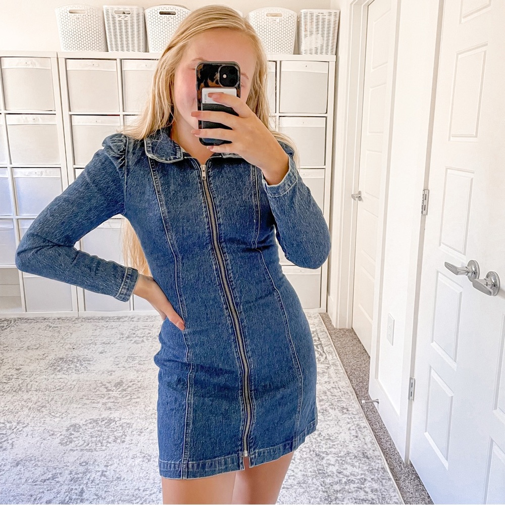 Reformation Kensington Denim Dress Newport